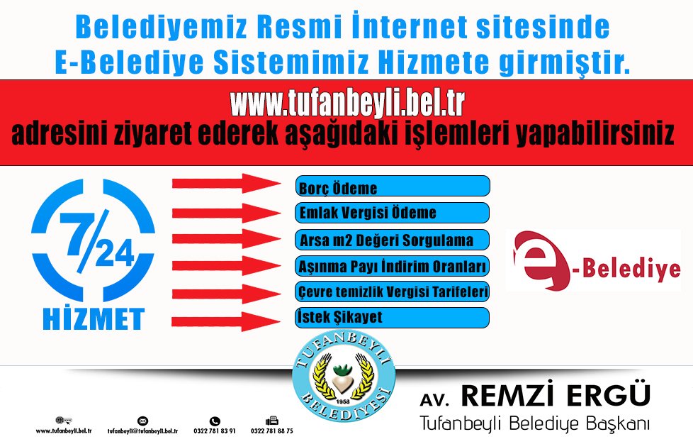 E-Belediye Sistemimiz Hizmete Girmiştir...